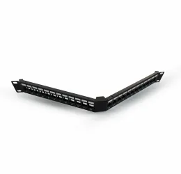 HX Series CAT 6/6A, Angled Patch Panel Modular, 24 Port, Shielded