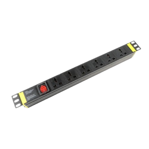 1U 6 way Cabinet PDU with Switch 250V, 10A Universal