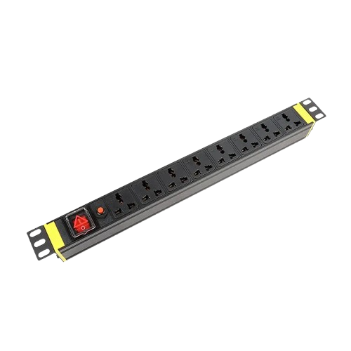 1U 8 way Cabinet PDU with Switch and Overload protection 250V, 10A Universal